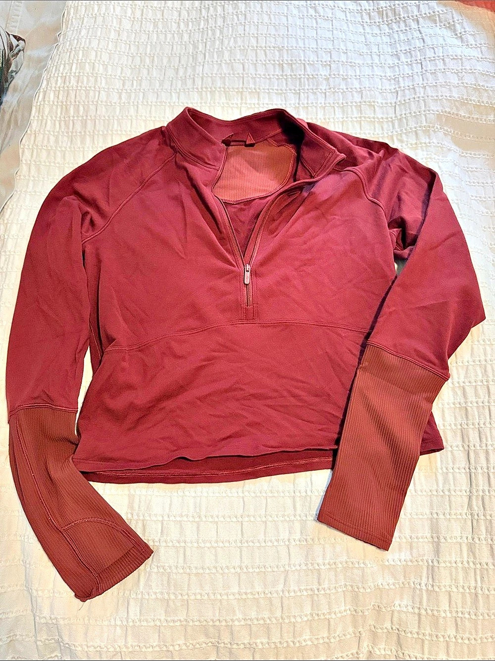 Lululemon Burgundy Quarter-Zip Pullover
